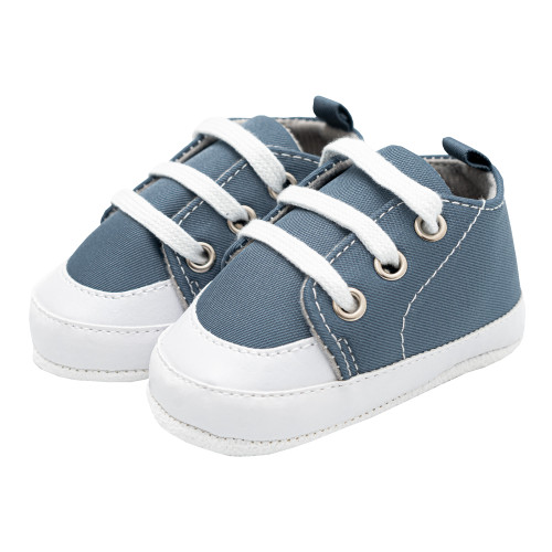 Hudson Baby Cotton Bodysuit, Shorts and Shoe Set, Blue Construction Truck