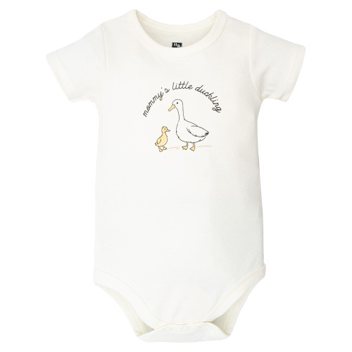 Hudson Baby Cotton Bodysuit, Shorts and Shoe Set, Little Duckling