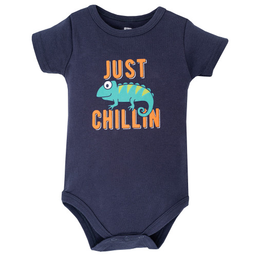 Hudson Baby Cotton Bodysuit, Shorts and Shoe Set, Chameleon