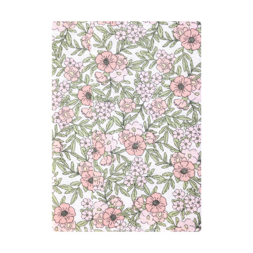 Hudson Baby Cotton Flannel Burp Cloths, Soft Pink Floral