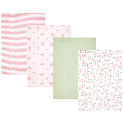 Hudson Baby Cotton Flannel Burp Cloths, Sweet Little Floral