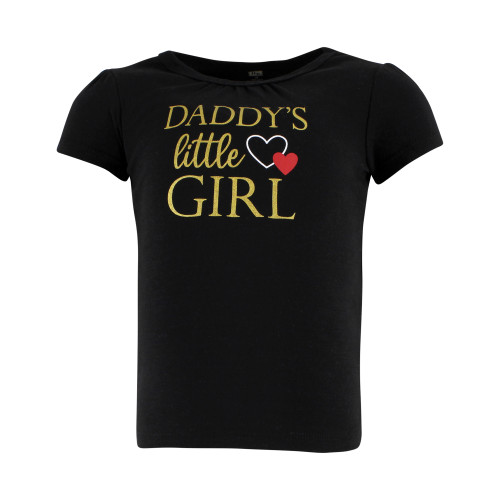 Hudson Baby Short Sleeve T-Shirts, Girl Daddy Red Black