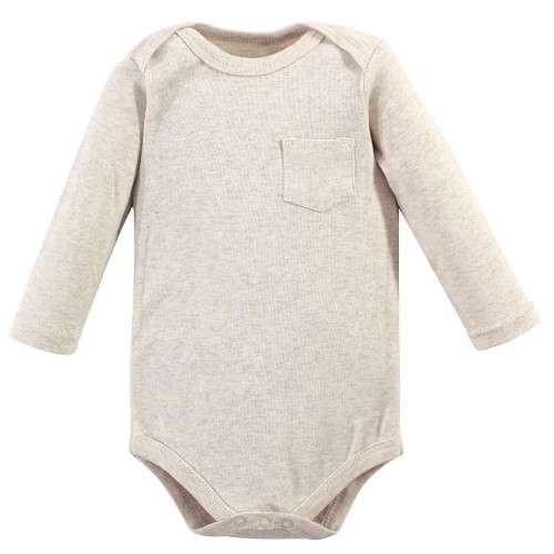 Hudson Baby Cotton Long-Sleeve Bodysuits 5-Pack, Little Bear