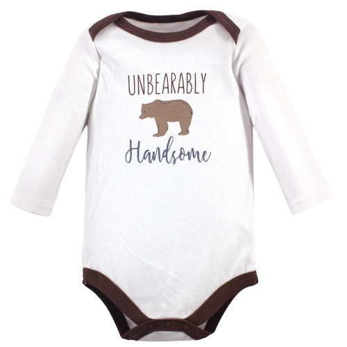 Hudson Baby Cotton Long-Sleeve Bodysuits 5-Pack, Little Bear
