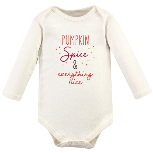 Hudson Baby Cotton Long-Sleeve Bodysuits 5-Pack, Pumpkin Spice
