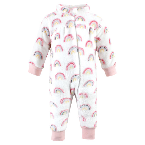 Hudson Baby Plush Jumpsuits, Modern Rainbow