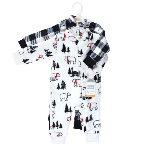Hudson Baby Plush Jumpsuits, Winter Bear