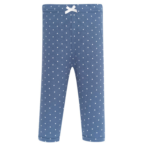 Hudson Baby Unisex Baby Cotton Pants and Leggings 4-Pack, Blue Yellow Daisy