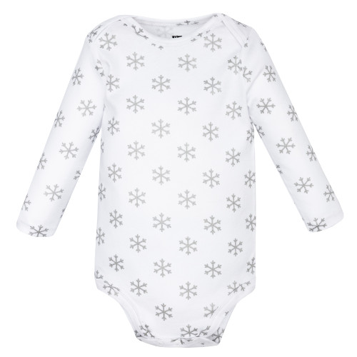 Hudson Baby Infant Girls Cotton Long-Sleeve Bodysuits 5-Pack, Pink Polar Bear