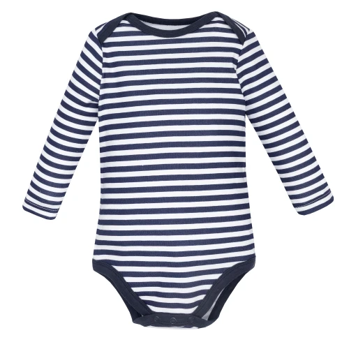 Hudson Baby Infant Boys Cotton Long-Sleeve Bodysuits 5-Pack, New To The Team