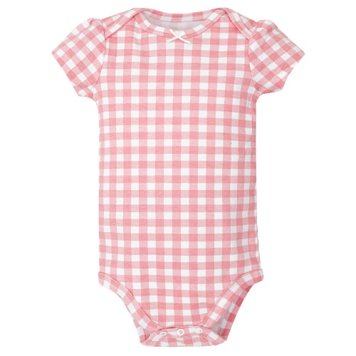 Hudson Baby Infant Girls Cotton Bodysuits 5-Pack, Strawberry Love