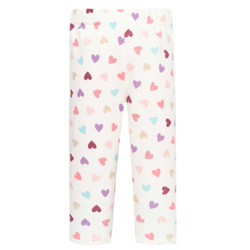 Hudson Baby Unisex Baby Cotton Pants and Leggings 4-Pack, Heart Confetti