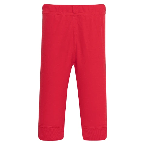Hudson Baby Unisex Baby Cotton Pants and Leggings 4-Pack, Navy Stripe Red
