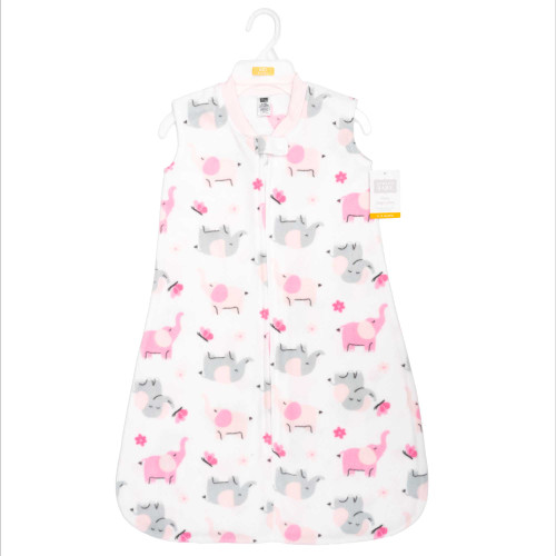 Hudson Baby Infant Girls Plush Sleeping Bag, Sack, Blanket, Elephant Butterfly