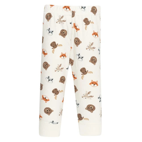 Hudson Baby Unisex Baby Cotton Pants and Leggings 4-Pack, Cute Woodland