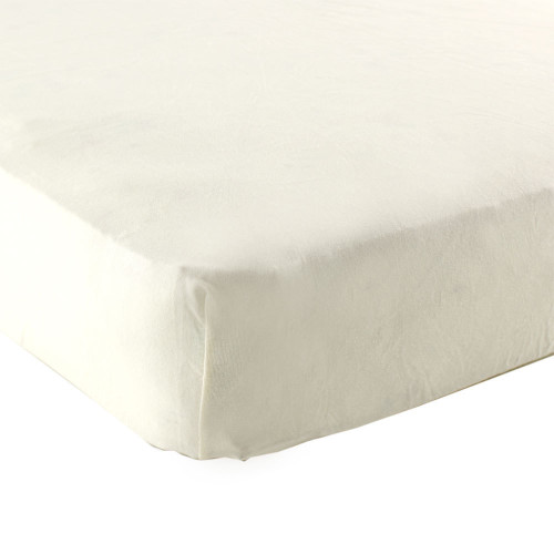 Luvable Friends Fitted Crib Sheet, Ecru Solid