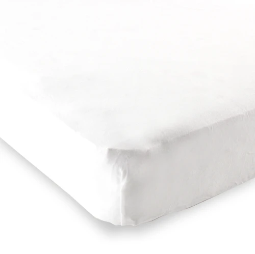Luvable Friends Fitted Portable Crib Sheet, White