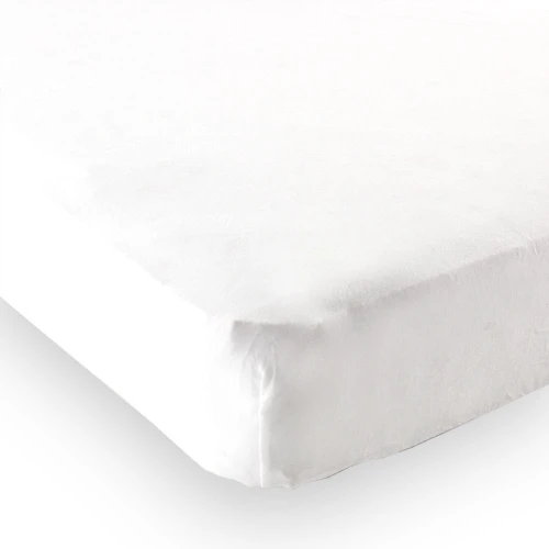 Luvable Friends Fitted Portable Crib Sheet, White