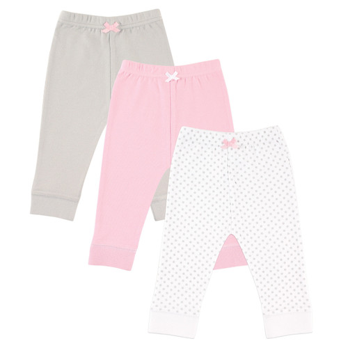 Luvable Friends Baby-Tapered-Ankle-Pants – 3er Pack, Pink Gestreift, Größe 5T