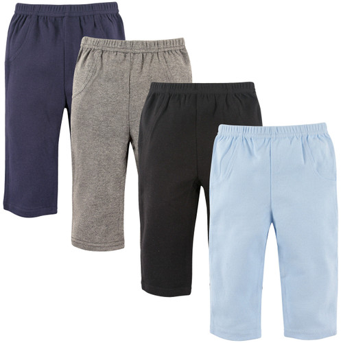 Luvable Friends Boy Pants, 4-Pack, Boy Solids