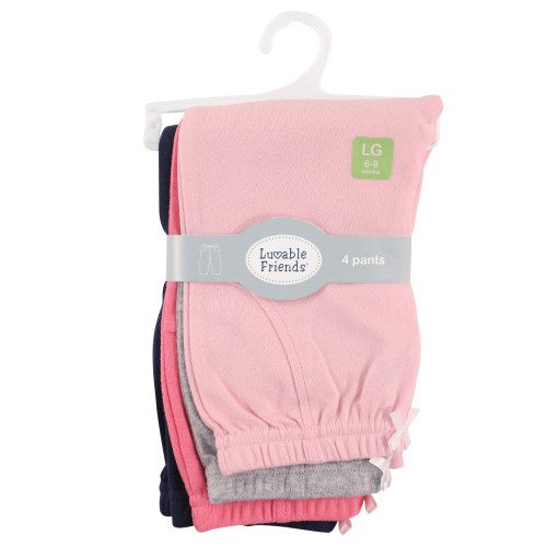 Luvable Friends Cotton Pants, Girl Solid