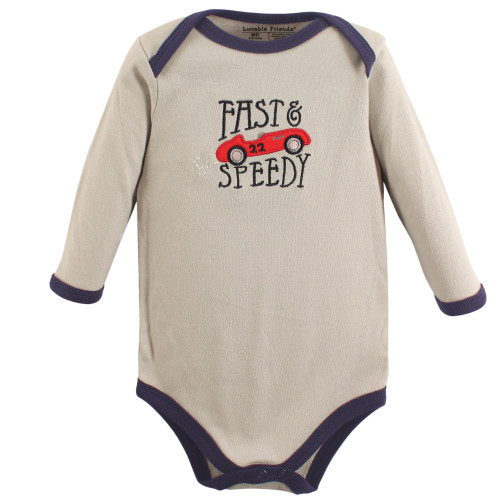 Luvable Friends Cotton Long-Sleeve Bodysuits, Speedy