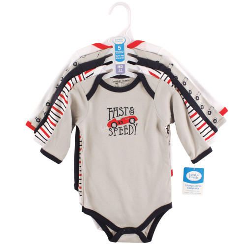 Luvable Friends Cotton Long-Sleeve Bodysuits, Speedy