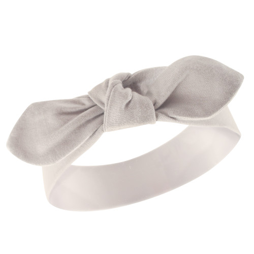 Hudson Baby Cotton and Synthetic Headbands, Gray Feather