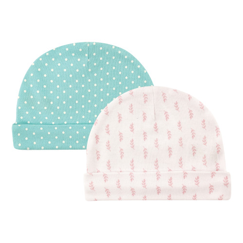 Hudson Baby Cotton Cap and Scratch Mitten Set, Floral