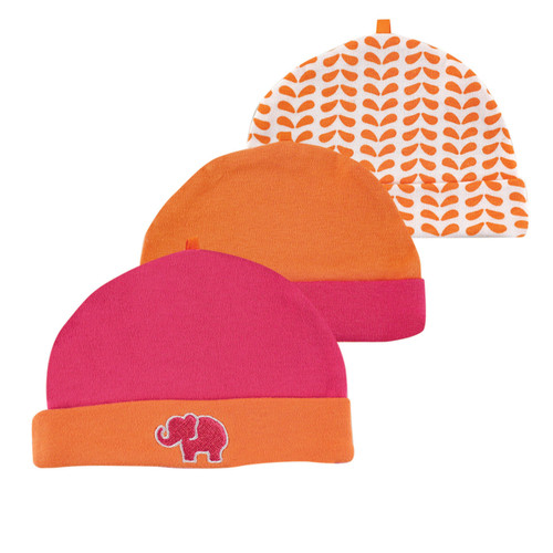 Yoga Sprout Cotton Caps, Pink Elephant