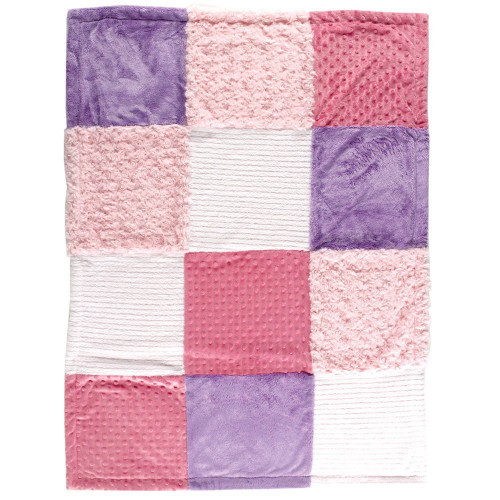 Hudson Baby Girl Multi-Fabric 12-Panel Blanket, Pink