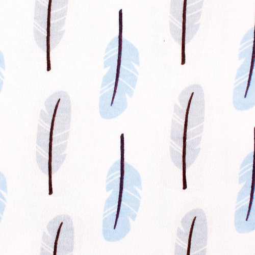 Touched by Nature Organic Cotton Swaddle, Receiving and Multi-purpose Blanket, Feather