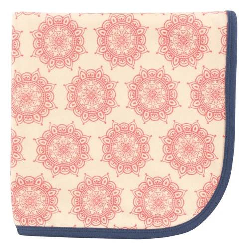 Touched by Nature Organic Cotton Swaddle, Receiving and Multi-purpose Blanket, Moroccan
