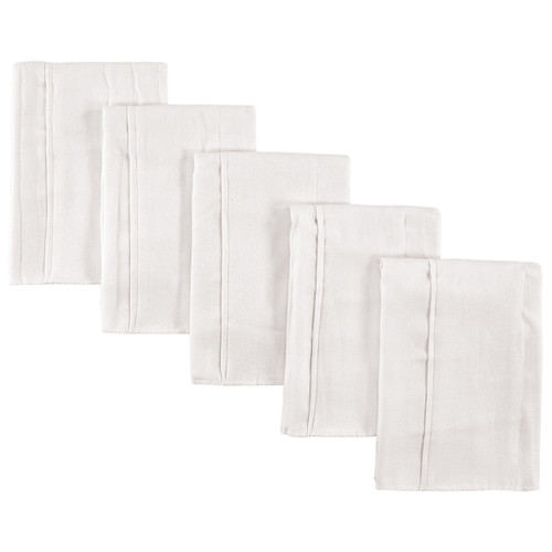 Luvable Friends Premium Prefold Cotton Diapers, White