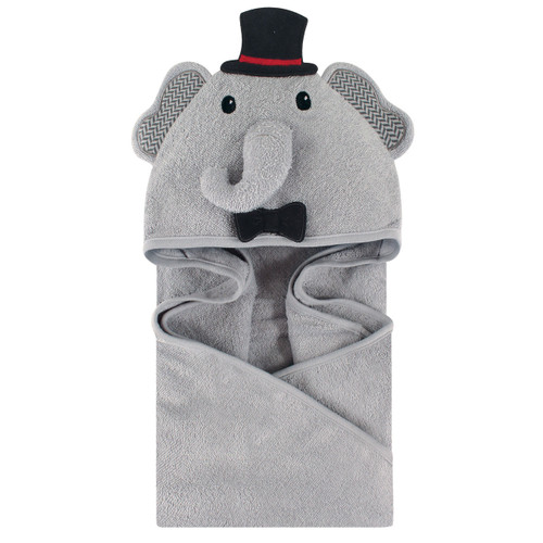 Little Treasure Boy Animal Face Hooded Towel, Mr. Elephant