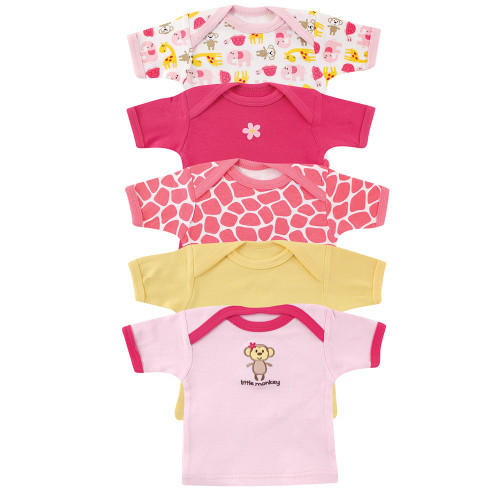 Luvable Friends Layette Gift Cube, Pink Safari