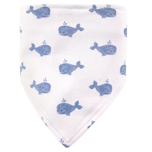 Hudson Baby Cotton Bib and Sock Set, Whale