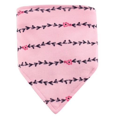 Hudson Baby Cotton Bib and Headband or Caps Set, Botanical