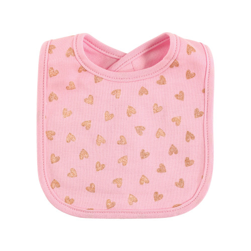 Hudson Baby Cotton Bibs, Love
