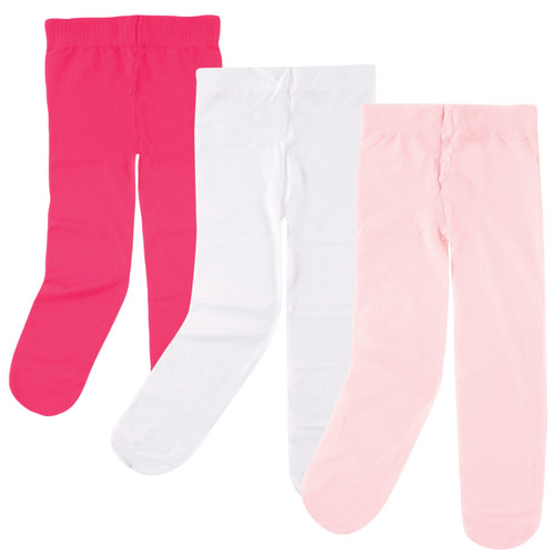 Luvable Friends Baby Strumpfhosen 3er Pack – Weiß, Für Mädchen, Größe 9-18 Monate