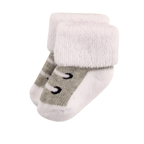Luvable Friends Newborn and Baby Terry Socks, Athletic 8-Pack