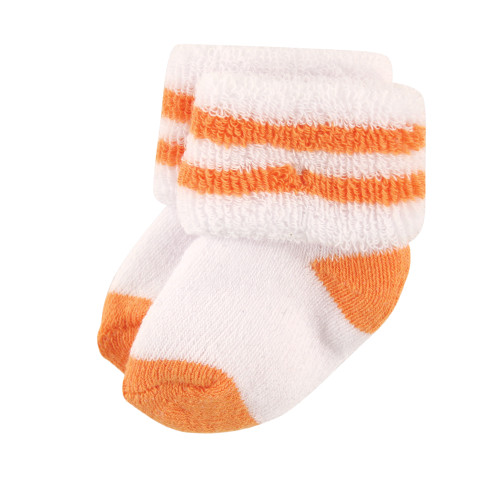 Luvable Friends Newborn and Baby Terry Socks, Athletic 8-Pack