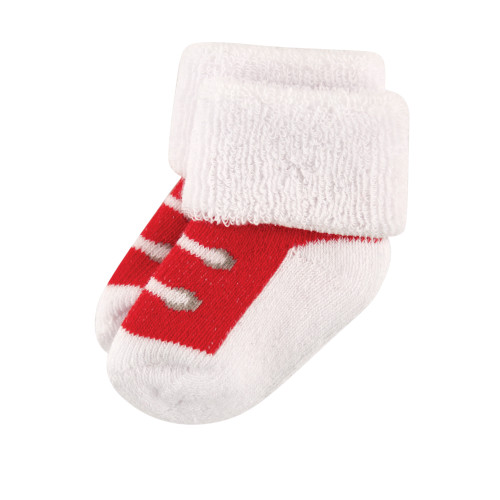 Luvable Friends Newborn and Baby Terry Socks, Athletic 8-Pack