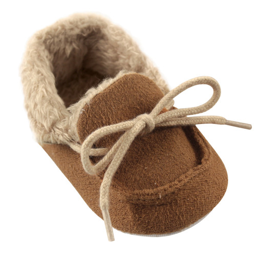 Luvable Friends Moccasin Shoes, Chestnut