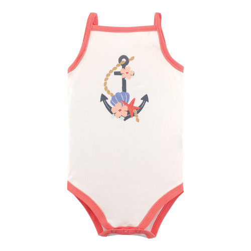 Hudson Baby Cotton Sleeveless Bodysuits, Beautiful Sea
