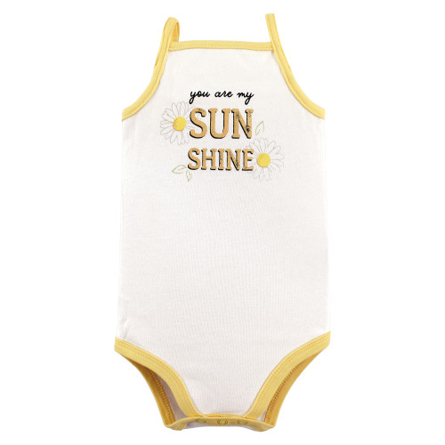 Hudson Baby Cotton Sleeveless Bodysuits, Daisy