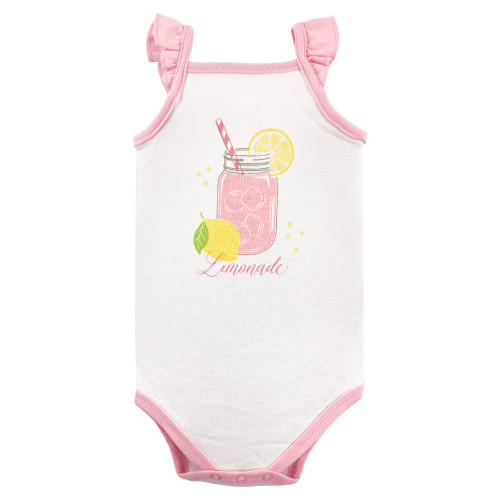 Hudson Baby Cotton Sleeveless Bodysuits, Lemonade