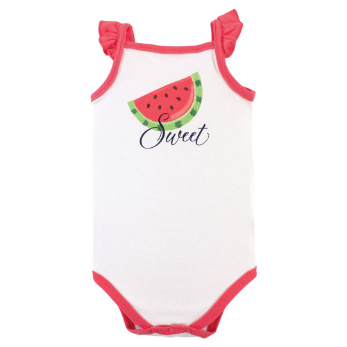 Hudson Baby Cotton Sleeveless Bodysuits, Watermelon