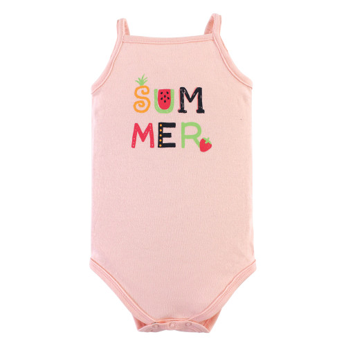 Hudson Baby Cotton Sleeveless Bodysuits, Watermelon