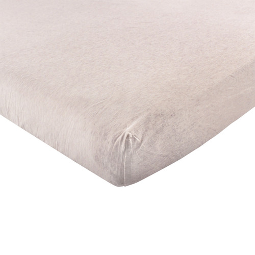 Hudson Baby Boy and Girl Fitted Crib Sheet, Heather Oatmeal